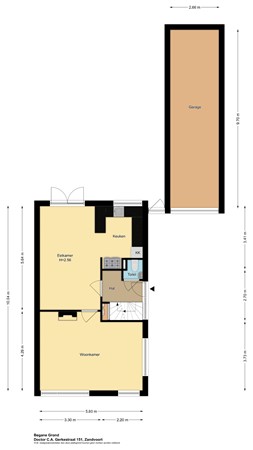 Floorplan - Dr C A Gerkestraat 151, 2042 ER Zandvoort
